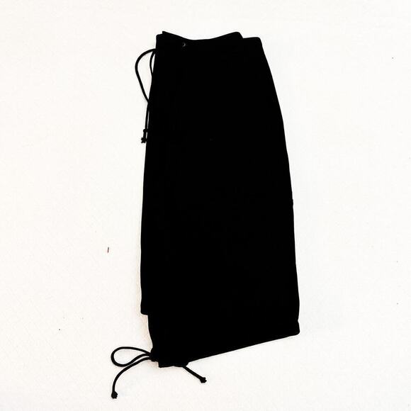 Club Monaco Black Pencil Skirt Waist Tie Adjustable Slit Skirt Size 12 - Picture 4 of 5